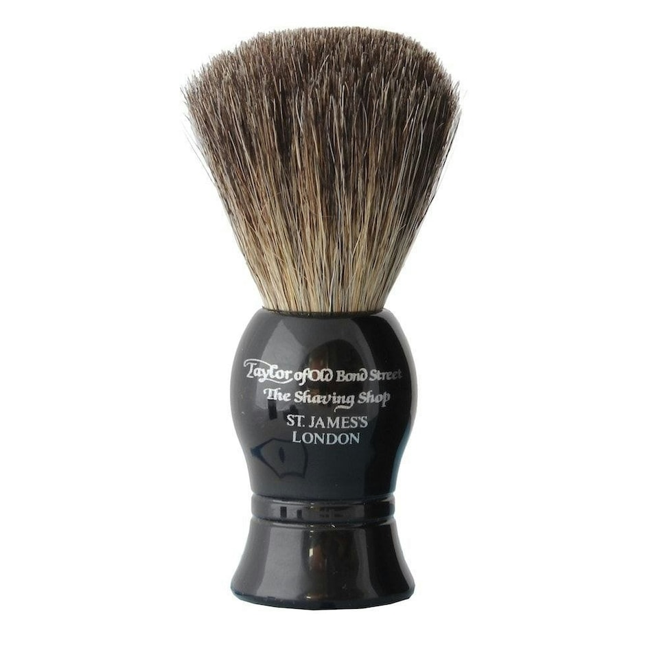 Taylor of Old Bond Street Black Large Pure Badger Shaving Brush