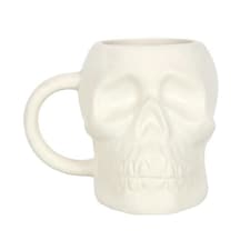 Matte White Skull Mug (4/24) - Ceramic N/A