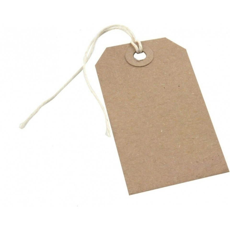 image 1 of Box of 1000 134x67 Strung Tags