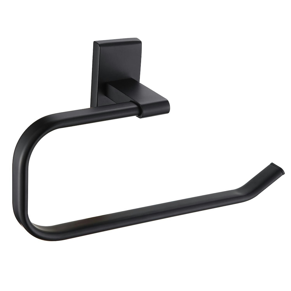 image 1 of Showerdrape Unity Black Stainless Steel Wall Mounted 4 Piece Bathroom Accessory Set