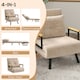 image 9 of HOMCOM Click Clack Chair Bed Settee for Living Room, Guest Room, Beige