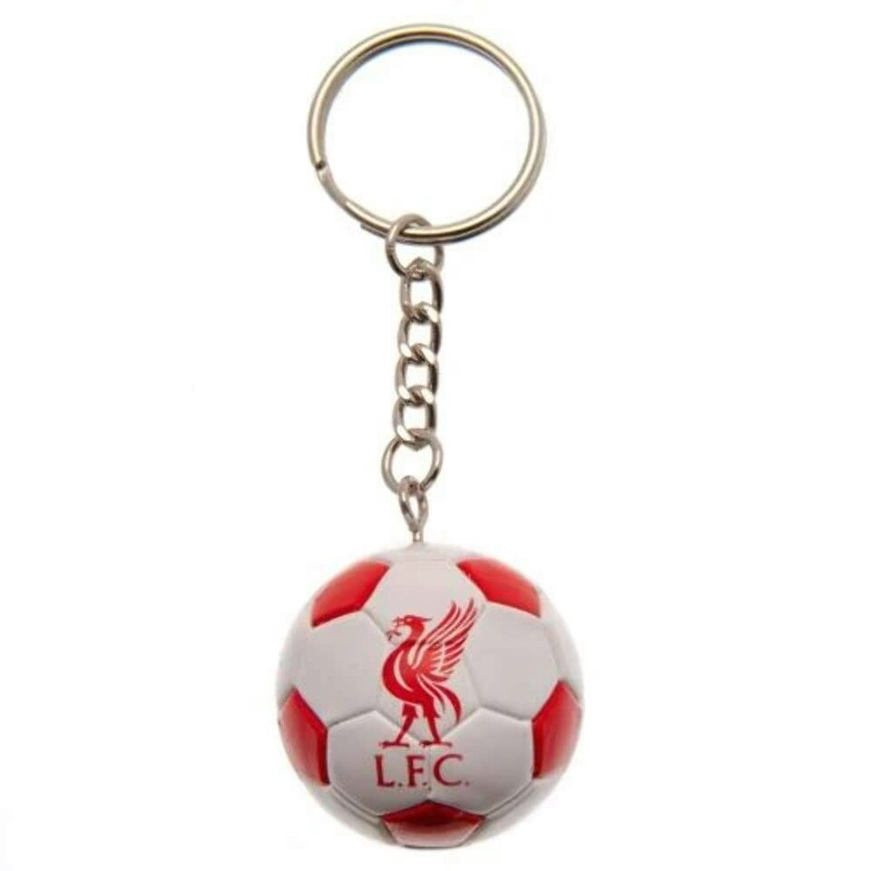image 1 of Liverpool FC Crest Ball Keyring - Red/White - One Size