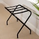 image 7 of Harbour Housewares Folding Metal Luggage Rack - Black | Black | Black