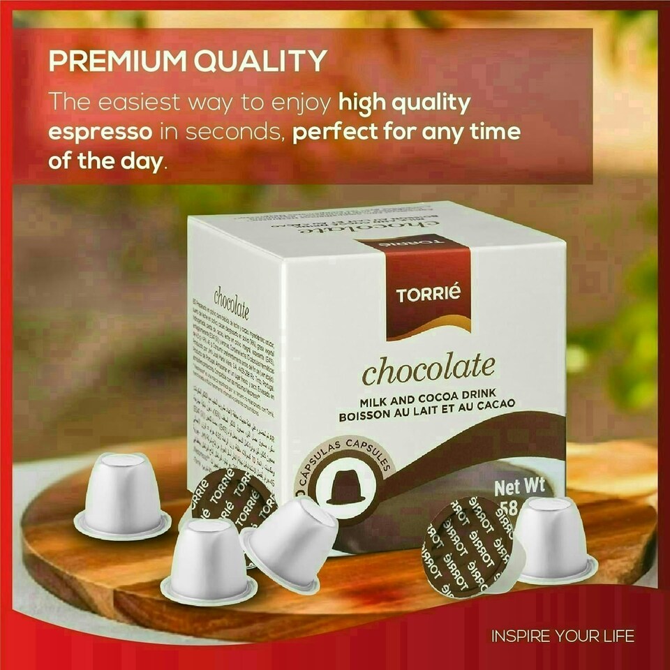 image 1 of Chocolate Nespresso ® Compatible Coffee Machine Capsules (30 Pods)