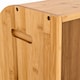 image 7 of Double Layer Roll Top Bamboo Wooden Bread Bin Kitchen Storage | Brown
