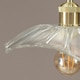 image 2 of ValueLights Cassia Clear Glass Flower Gold Pendant Ceiling Light