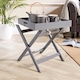 image 2 of Folding Butlers Side Table Portable Wooden Food Serving Tray | Grey