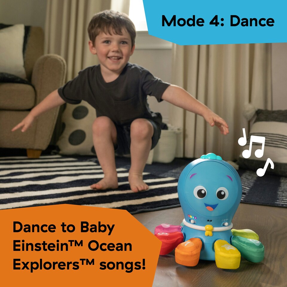 image 1 of Baby Einstein Ocean Explorers Go Opus Go Crawl & Chase Pal, Musical Toy, Ages 3+ months