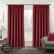 image 1 of Oxford Red Velvet Curtains 90 x 90 inch (229 x 229 cm) 100% Blackout Pencil Pleat Thermal Noise Reducing Curtains for Bedroom and Living Room