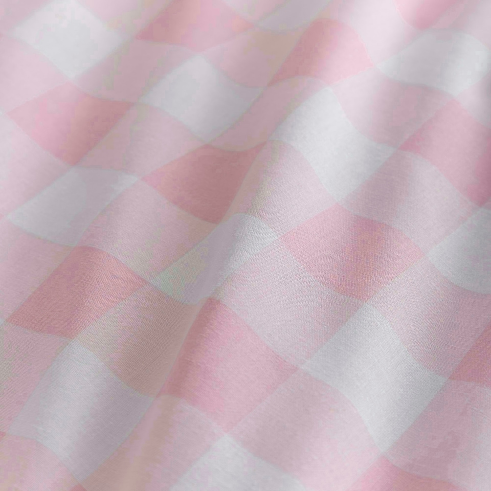 image 1 of Portfolio Home Gingham Check Bedding Duvet Cover Set With Pillow Cases Pink | King