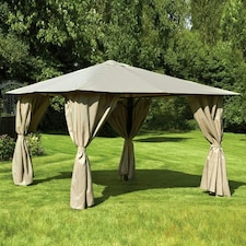 Venice Heavy Duty Rectangle Gazebo - L260 x W360 x H260 cm - Beige