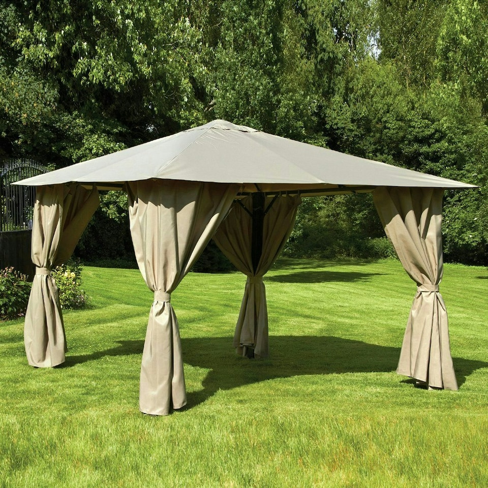 Venice Heavy Duty Rectangle Gazebo - L260 x W360 x H260 cm - Beige