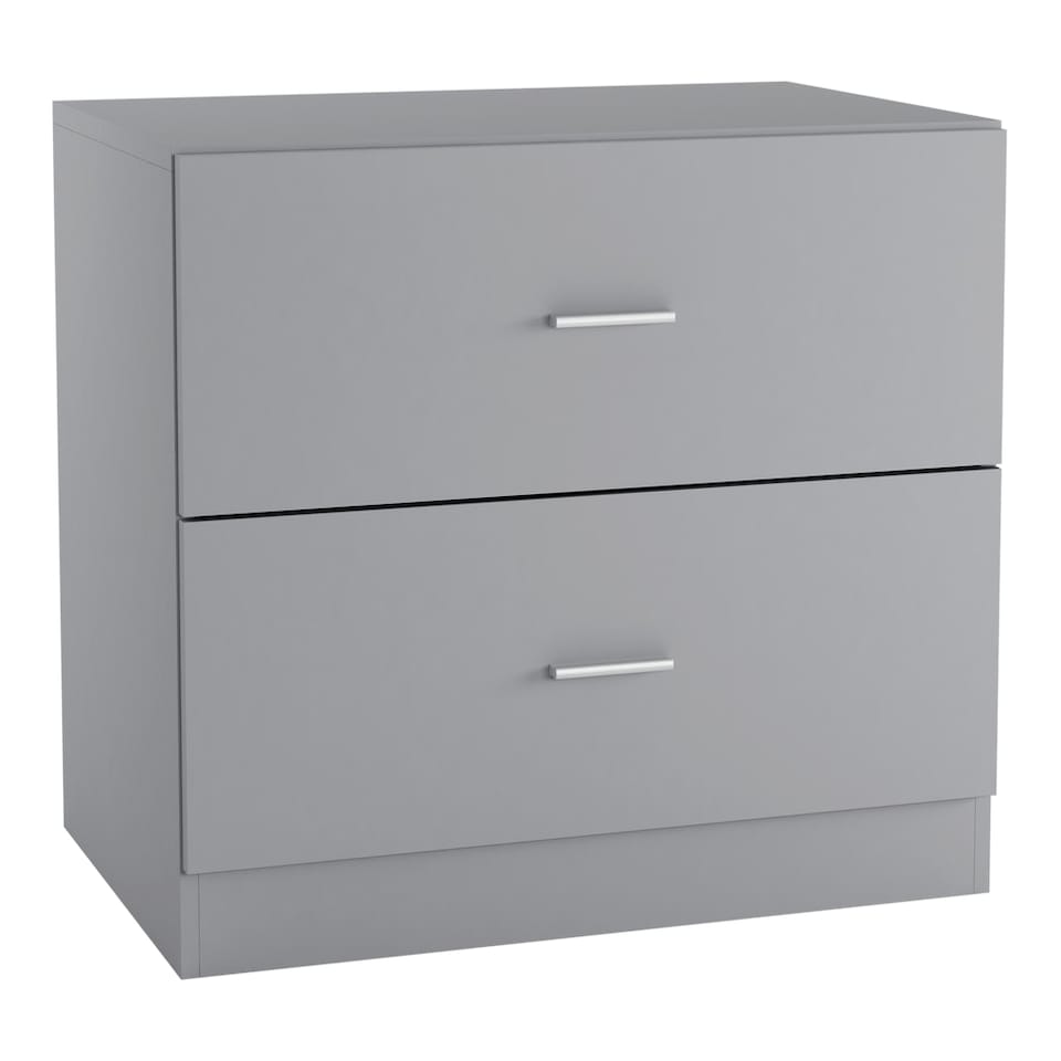 image 1 of 2-Drawers Chest Cabinet Grey | Unit Colour: Grey