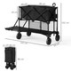 image 5 of Outsunny Double Decker Folding Trolley Cart on Wheels, 200KG Capacity Black