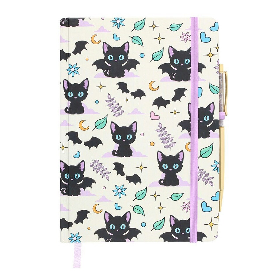 Something Different Cute and Creepy Amethyst A5 Notebook & Pen - Multicoloured - One Size