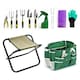 image 1 of 11 Piece Heavy Duty Garden Tool Set & Kit with Stool