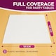 image 3 of 3pk White Tablecloths 121×121cm – Disposable Plastic Party Covers with Heavy Duty Spill Protection for Weddings, Buffets & Events