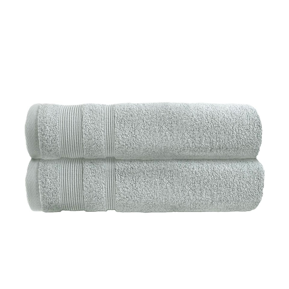 image 1 of Luxury Zero Twist Egyptian Cotton Bath Towels 70 x 120cm - Pack of 2 Silver | Dove Grey | Bath towel