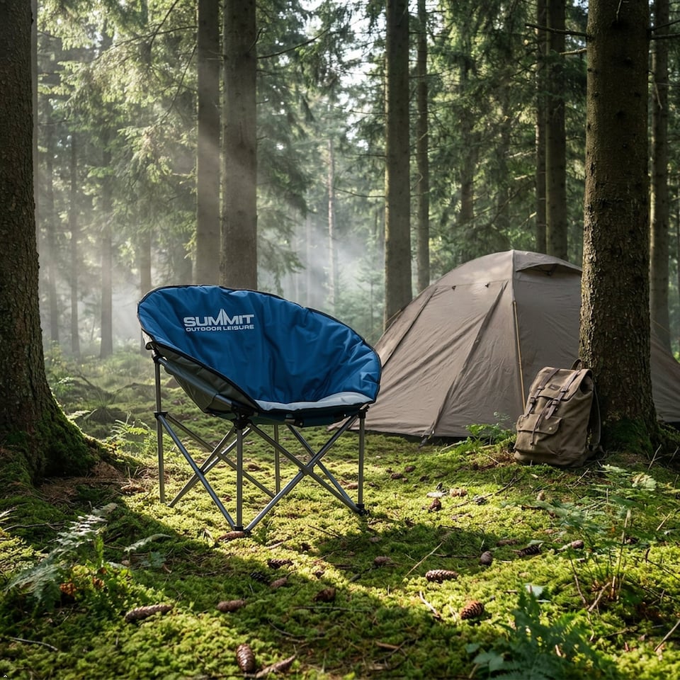 image 1 of PMS Eclipse Folding Camping Chair - Blue