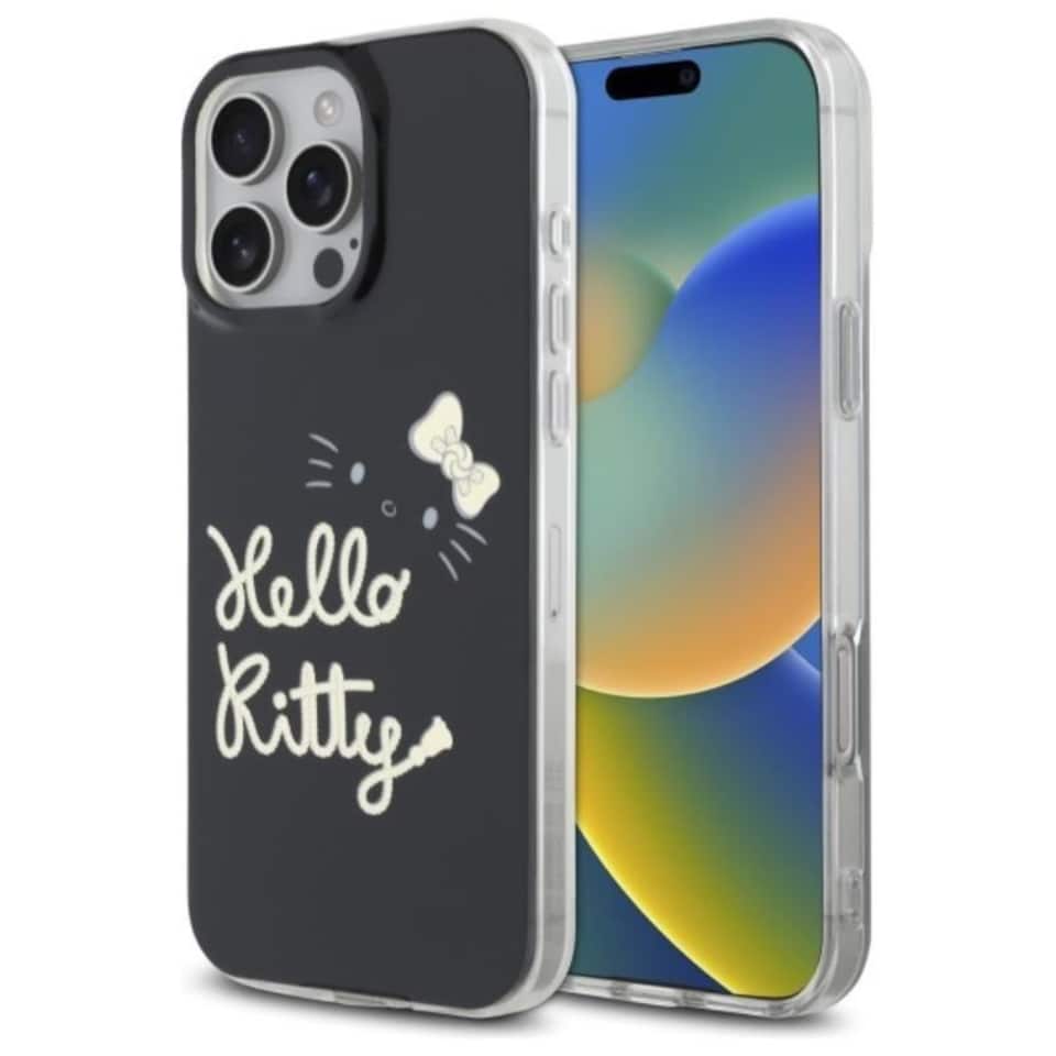 image 1 of Hello Kitty IML Golden Diva Case with MagSafe for iPhone 16 Pro Max 6.9 Black - HKHMP16XHGDIK