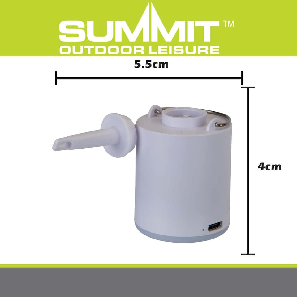 image 1 of PMS Digital Air Pump & Torch Rechargeable USB-C COB LED Black