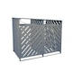 image 6 of Wooden Double Wheelie Bin Storage - Grey