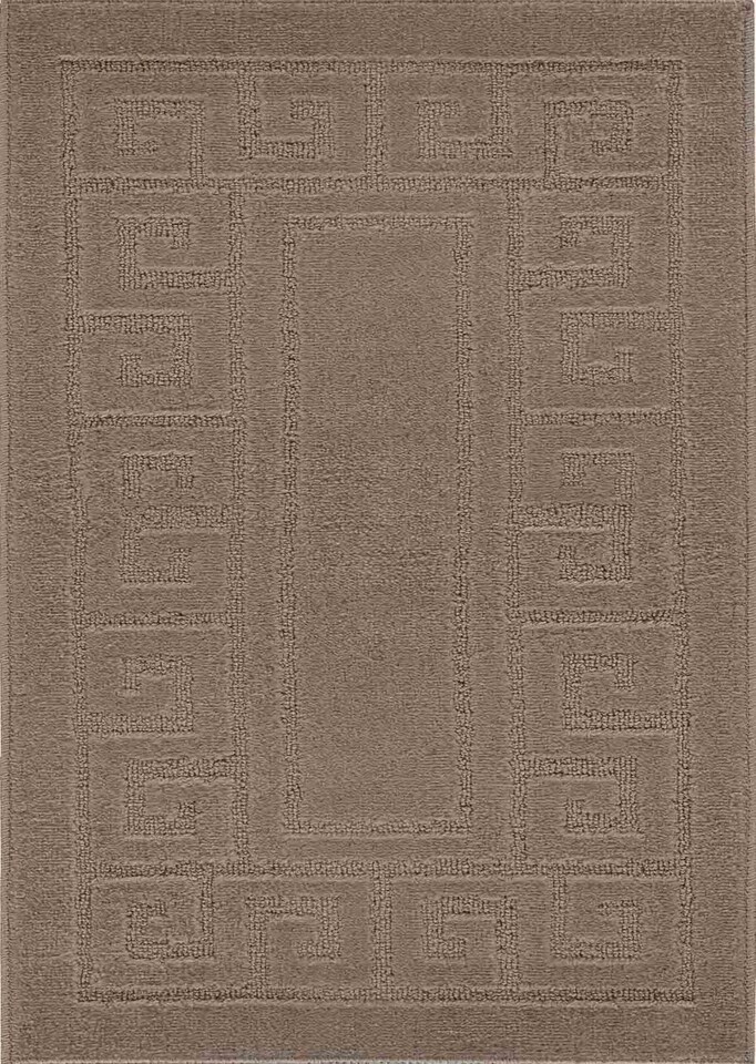image 1 of Ivy Washable Greek Key Design Anti Slip Doormats - Runners
