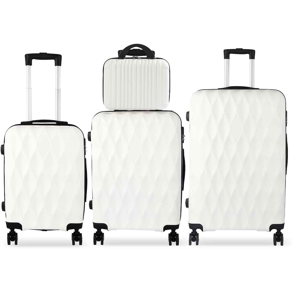 image 1 of 4 Piece Travel Luggage Sets with 360° Spinner Wheels