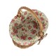 image 1 of Small Lined Country Oval Wicker Shopping Basket Multi | Garden Rose | S