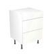 image 1 of 3 Drawer Base Unit 600mm w/ Slab Cabinet Door - Super Gloss White White | Super Gloss White