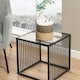 image 5 of Strington Side Table in Black with Glass Top