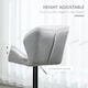 image 4 of HOMCOM Set Of 2 Luxurious Velvet-Touch Bar Stools Metal Frame Footrest Grey