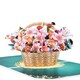 image 5 of Watercolor Lily Flower Basket Blooming Wishes 3D Pop Up Greeting Card