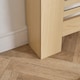 image 6 of OHS MDF Horizontal Slat Grilled Radiator Cover, Large - Natural Wood Brown | Natural Wood