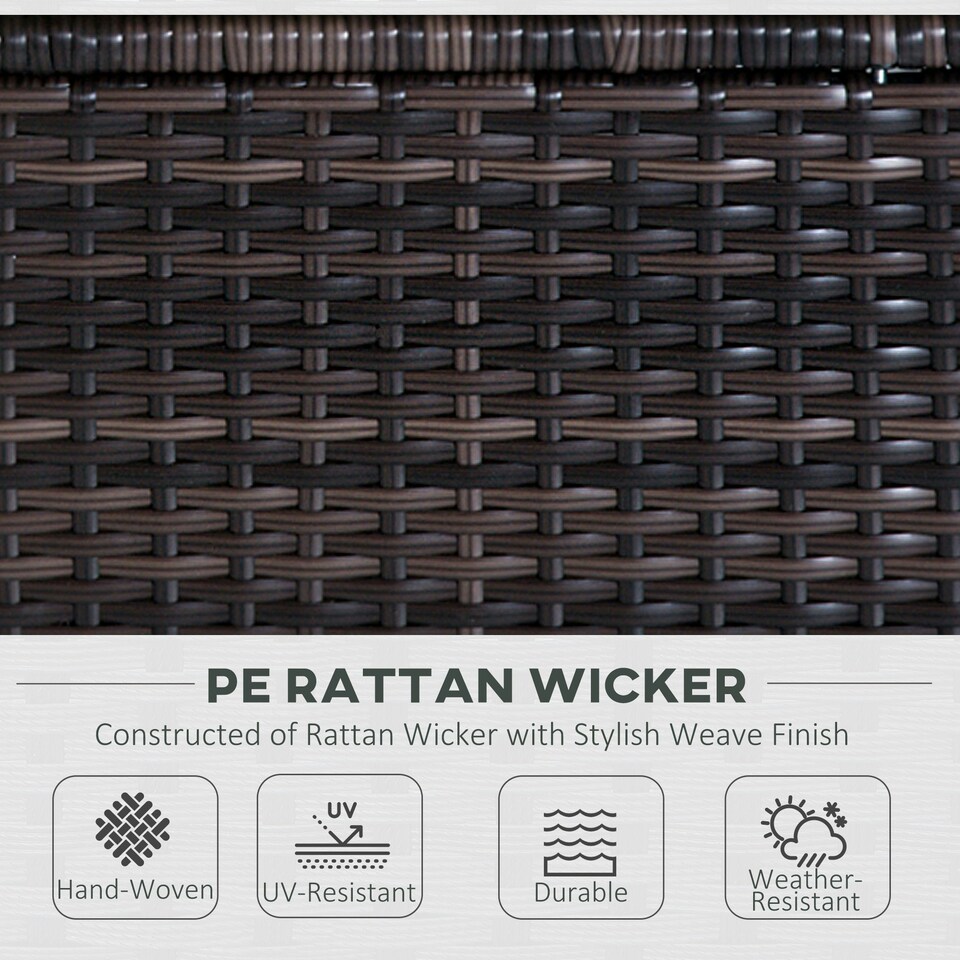 image 1 of Outsunny 6 Pieces Rattan Furniture Set Conservatory Sofa Deluxe Wicker Garden