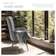 image 3 of Armchair Hygge - padded, armrests and ergonomic backrest, 150 kg load capacity | Grey | Fine cord anthracite/black | One Size | 1