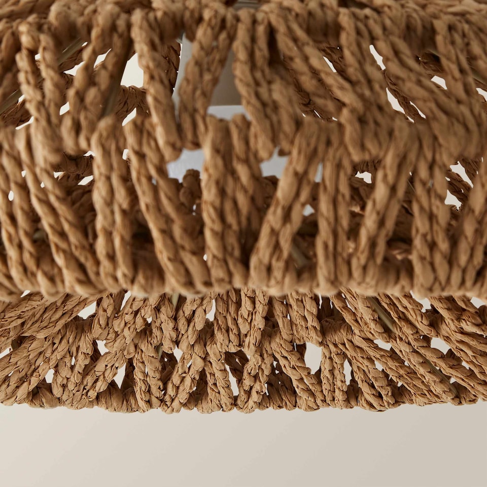image 1 of ValueLights Natural Woven Natural Ceiling Pendant Light Shade Weave Rope Lampshade | Brown