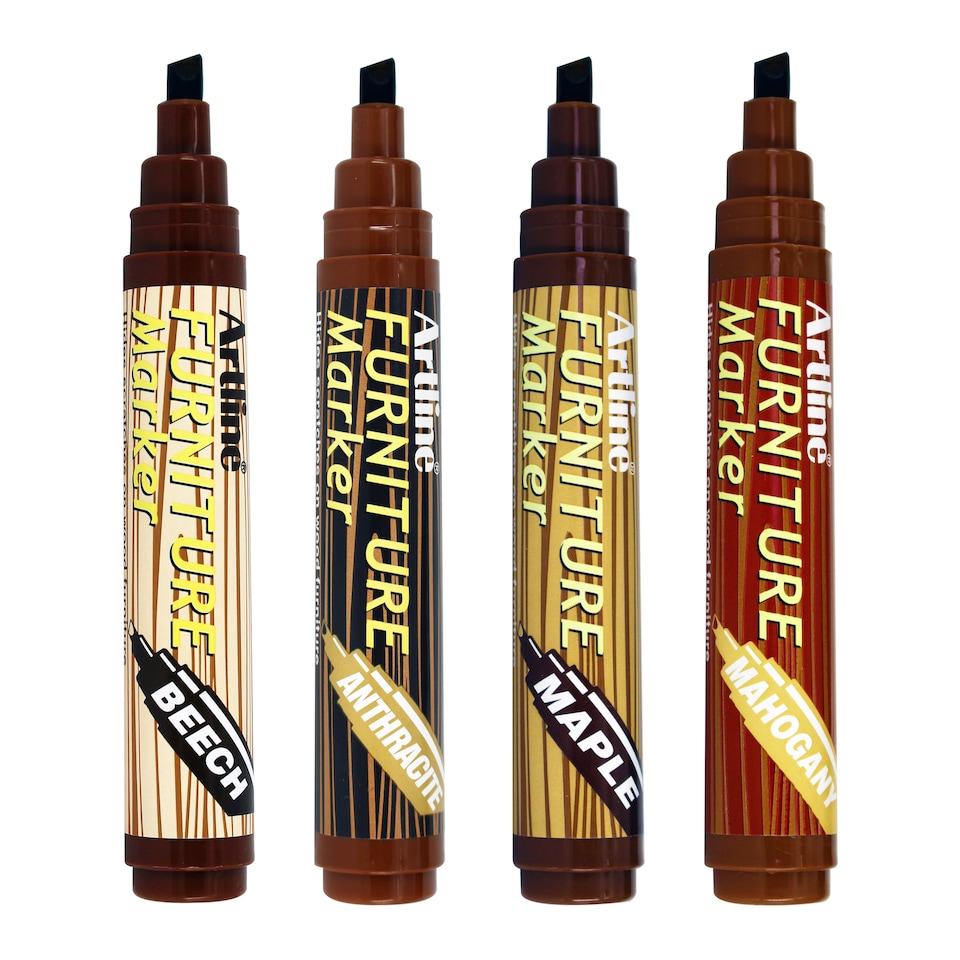 image 1 of Artline Pack of 4 Furniture Restoration Marker Pens - SET 1