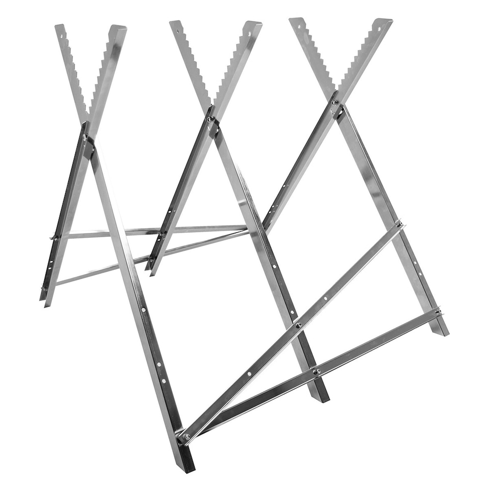 image 1 of Folding Log Saw Horse Bloggs Stand with Firm Grip Teeth