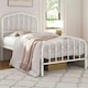 image 1 of Yaheetech 190 cm L × 90 cm W Modern Metal Bed Frame with Arched Headboard White
