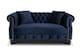 image 1 of Velvet Navy Blue 2 Seater Chesterfield Sofa RICHMOND