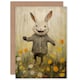 image 1 of Raincoat Bunny Kids Rabbit Kids Birthday Child Card