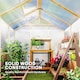 image 4 of Outsunny 6.6 x 6ft Wooden Polycarbonate Greenhouse with Lockable Door, Brown | Brown | Brown | 1