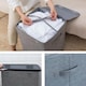 image 4 of Living and Home Foldable Laundry Basket Hamper with Lid - Grey