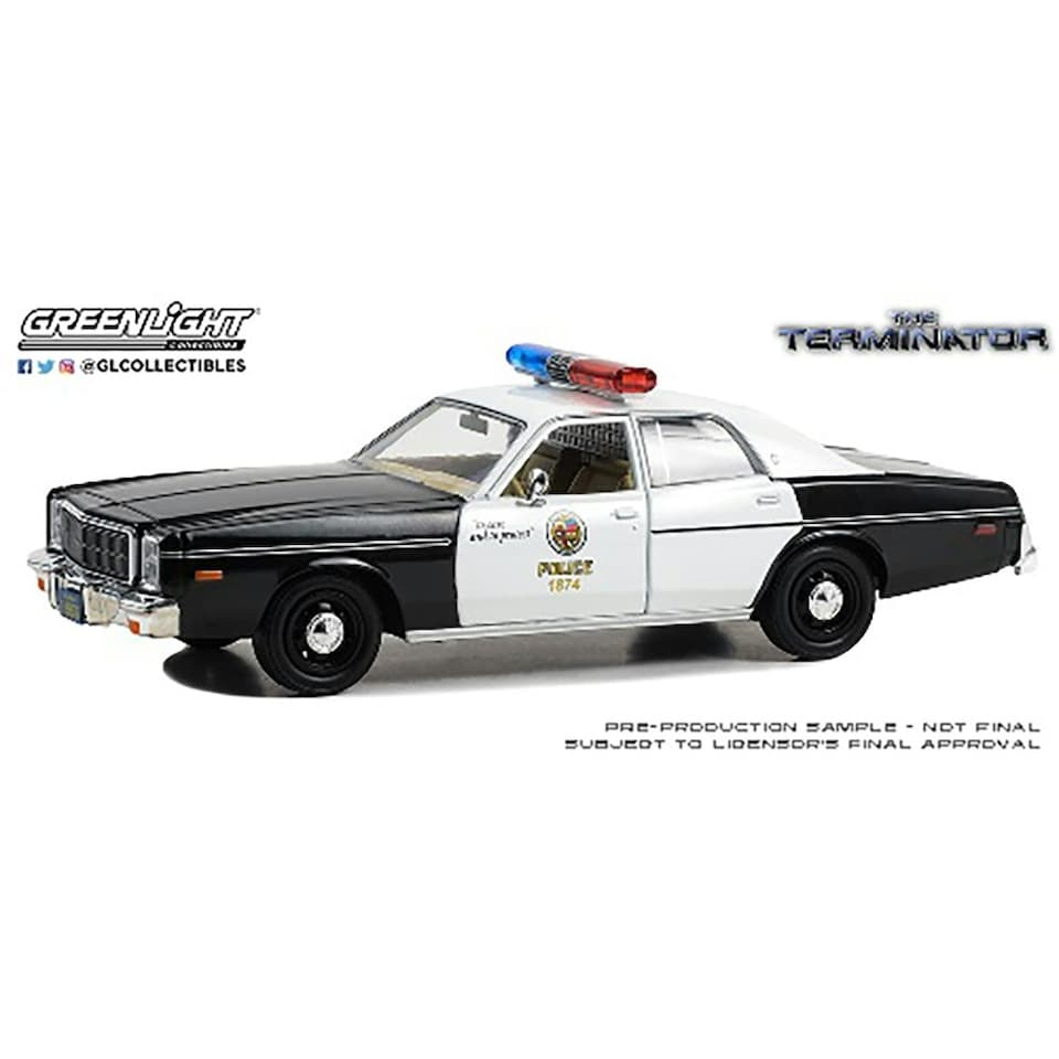 Greenlight The Terminator (1984) 1977 Plymouth Fury Metropolitan Police