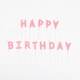 image 2 of Pastel Pink Happy Birthday Pick Candles Pink