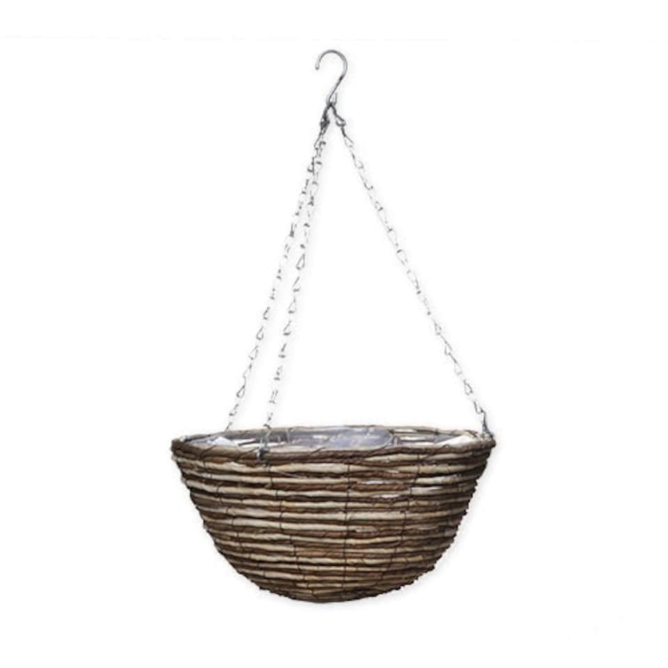Garden Essentials Corn Rope Hanging Basket 14" Brown | Brown