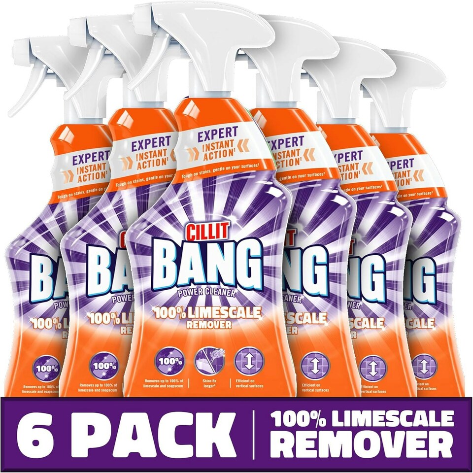 image 1 of Cillit Bang Limescale Remover | 750ml Each | Pack of 6 | Removes Limescale, Grime & Dirt