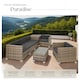 image 4 of Garden Furniture Set Pisa - modular sofa, armchair, coffee table, cushion storage box | Brown | nature | 67 x 75 x 64,50 cm | 1