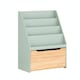 image 1 of SoBuy Children's Bookcase with Storage Chest, Light Green & Natural, 24.4 x 11.8 x 31.5 in, 16.9 kg - KMB95-GR